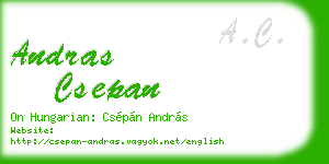 andras csepan business card