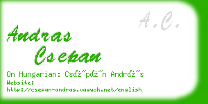 andras csepan business card